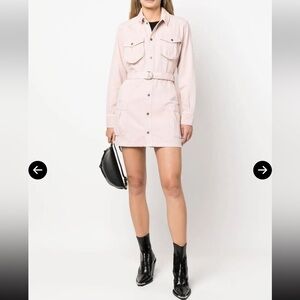 Ksubi Light Pink Belted Hazard Short Boilerdress